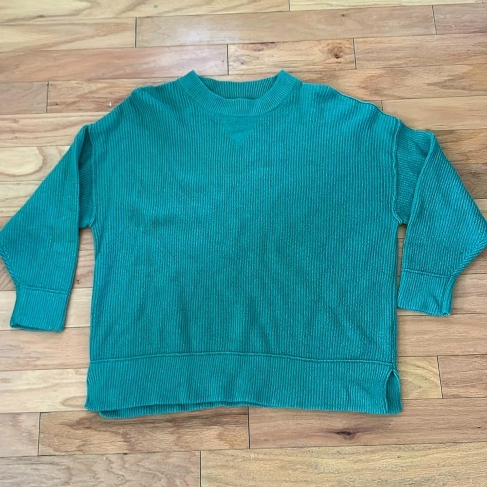 Aerie | Blue/Green Crew Neck Sweater | size M